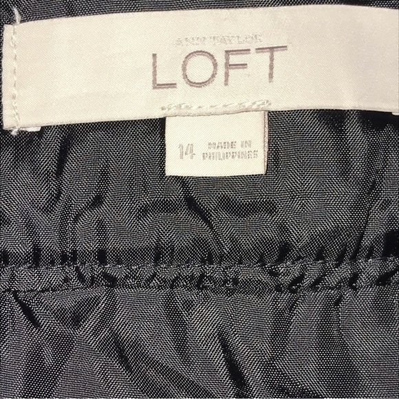 Loft Wool Blend Y2K Button Front Tweed Dark Academia Mini Skirt Woman’s Size 14 - Picture 4 of 7